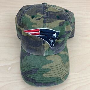 47 Brand New England Patriots Hat Strapback NFL Green Camo Embroidered Logo